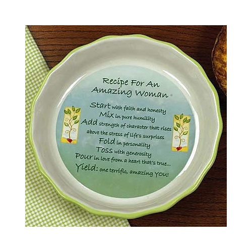 Pie Ceramic Plate - Recipe Amazing Woman