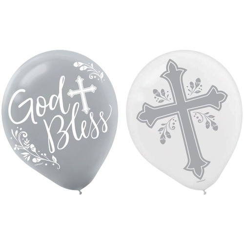 Holy Day God Bless Latex Balloons