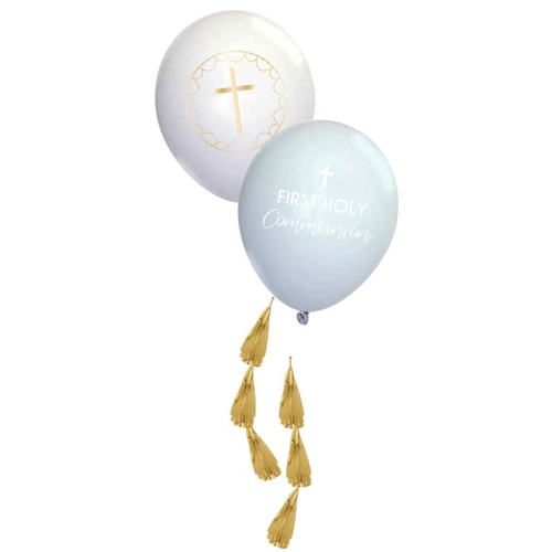  Botanical Celebration Latex Balloons - Blue