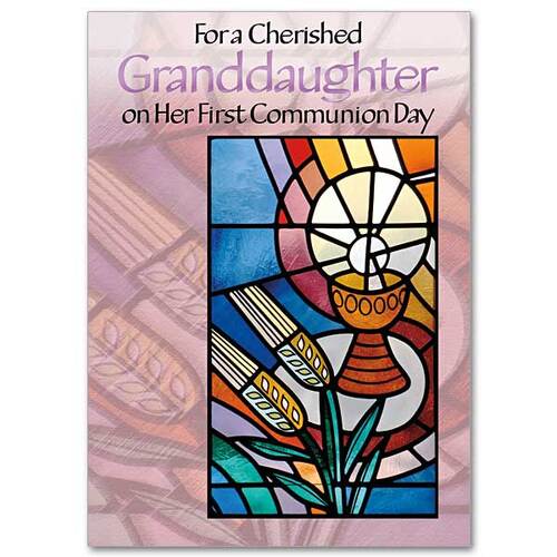 Card - Cherished Granddaughter First Holy Communion