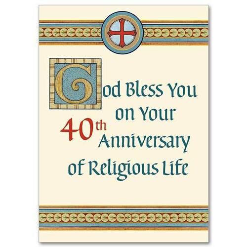 Card - 40th Religious Profession Anniversary