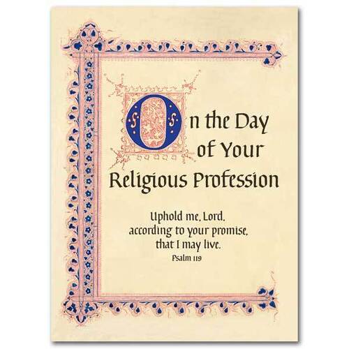 Card - Religious Profession