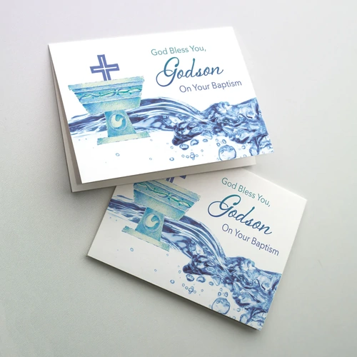 Card - God Bless You, Godson, on Your Baptism