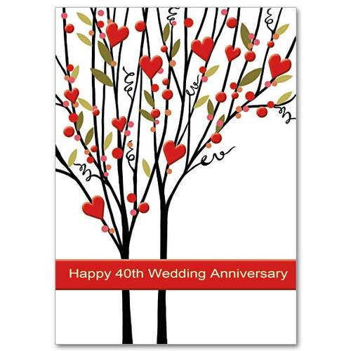 Card - 40th Wedding Anniversary