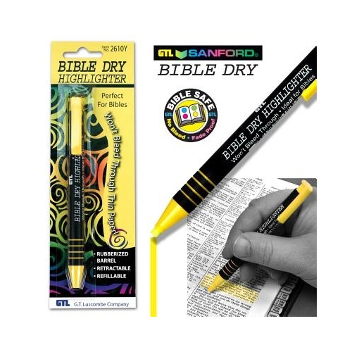 Bible Dry Highlighter - Yellow
