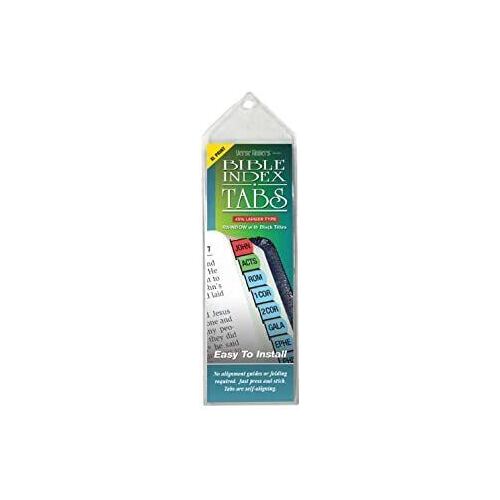 Bible Tabs Extra Large Rainbow with Black Titles - Non-Catholic