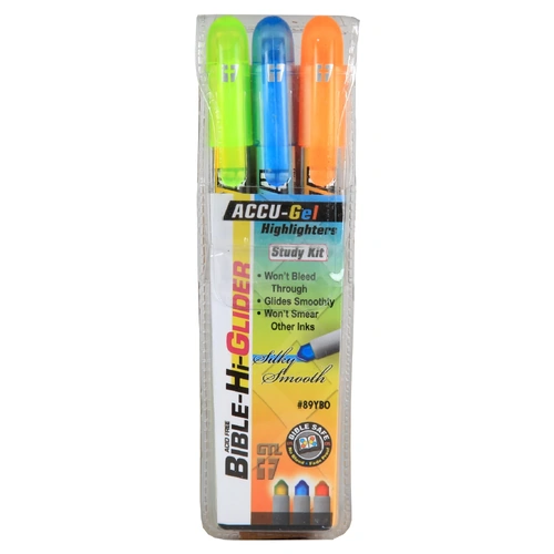 Accu-Gel Bible Hi Glider (highlighter) 3 Piece Set