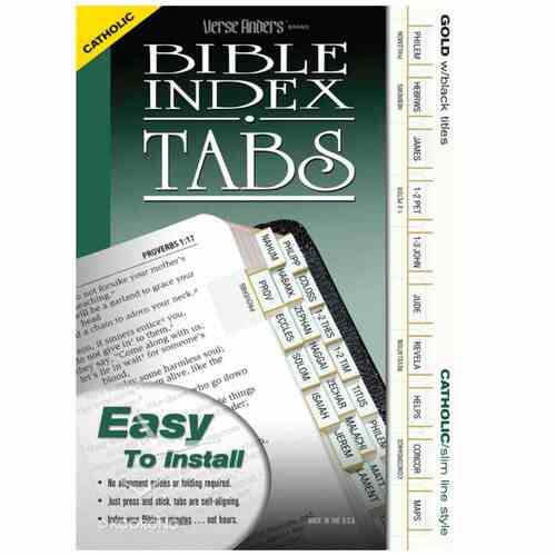Bible Tabs Verse Finders Catholic Gold (Slim Line)
