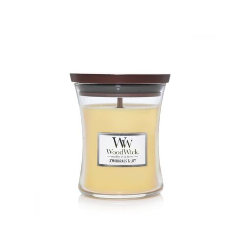 WoodWick Candle Medium - Lemongrass & Lily