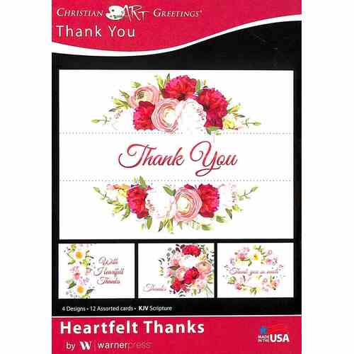 Boxed Cards Thank You - Heartfelt Thanks (Kjv)