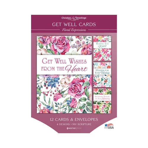 Boxed Cards Get Well, Floral Expressions (NIV)