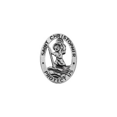 Lapel Pin St Christopher (Carded) - Pewter