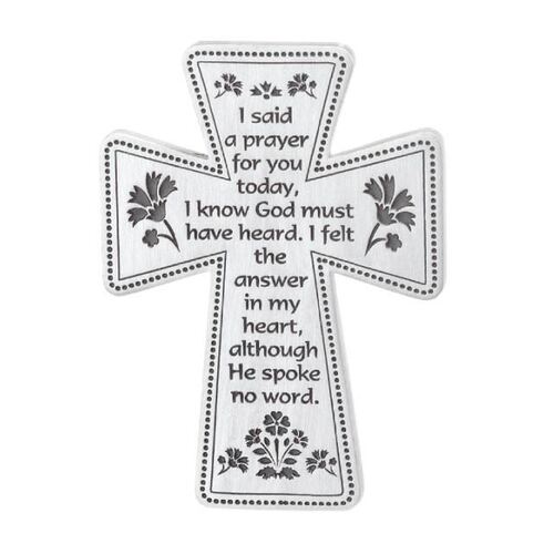 Pewter Cross (Stand) I Said a Prayer