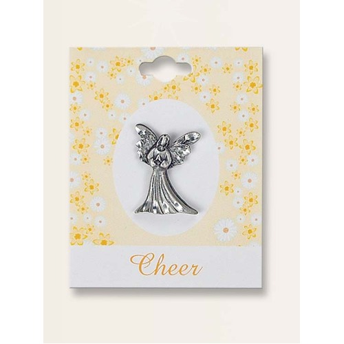 Lapel Pin- Angel Pewter Cheer