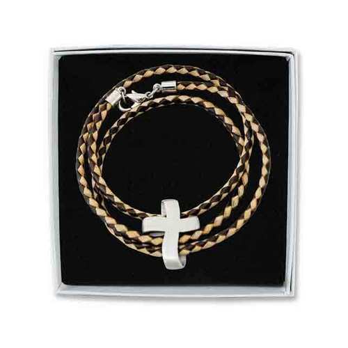 Wrap Bracelet on Cord - Cross