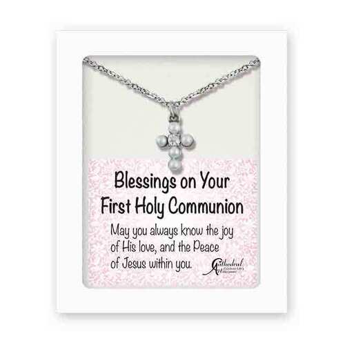 Communion Pearl Cross Pendant