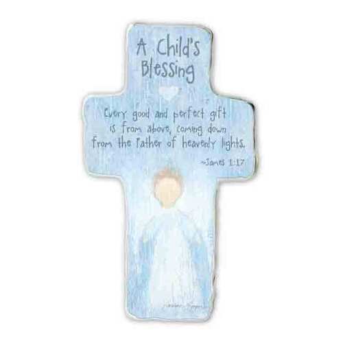Artmetal - A Child's Blessing  Cross Blue