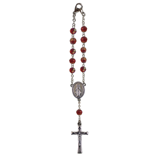 Car Rosary with Birthstone - Garnet