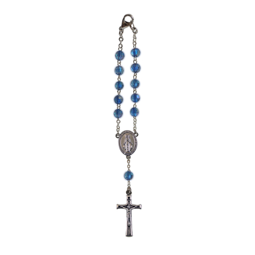 Car Rosary with Birthstone - Sapphire