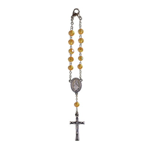 Car Rosary with Birthstone - Topaz