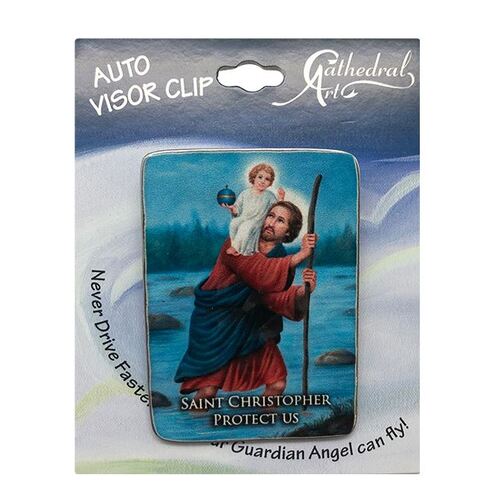 Saint Visor Clip - St Christopher