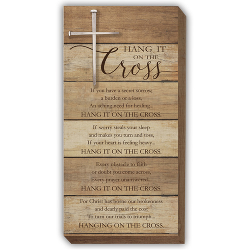 Hang it on the Cross Wall Plaque