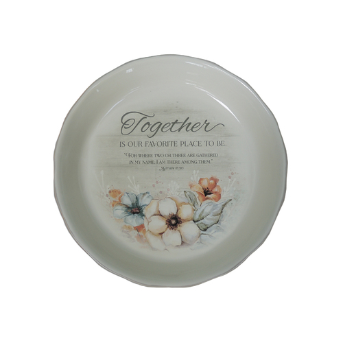 Pie Ceramic Plate - Together in our place....