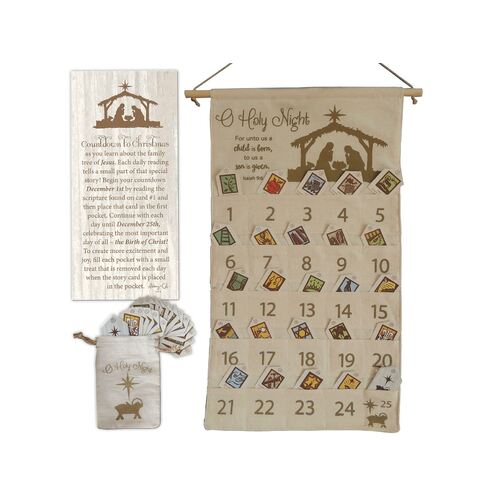Advent Calendar Fabric - 254 x 457mm