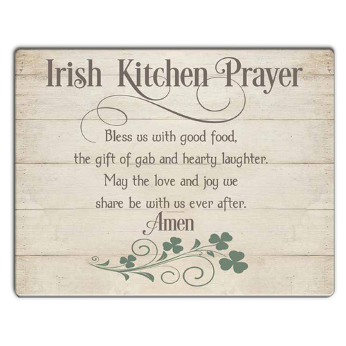 Cutting Board Glass Mini - Irish Kitchen Prayer