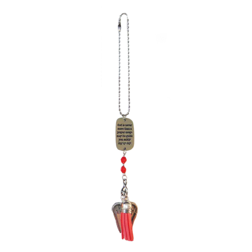 Angel Car Charms w/Tassel - God Is Never....
