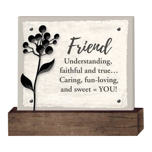 Wildflower Wood Plaque - Friend