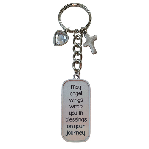 Keyring Tag Gemstone - Angel Wings