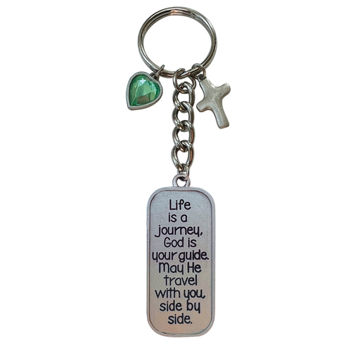 Keyring Tag Gemstone - Life is  Journey