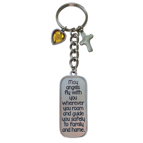 Keyring Tag Gemstone - May Angels Fly
