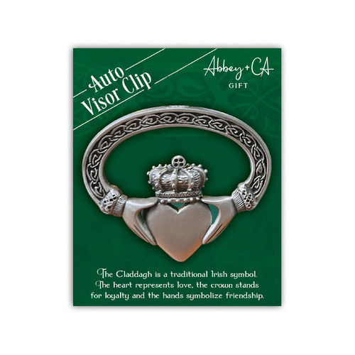 Visor Clip Pewter Claddagh