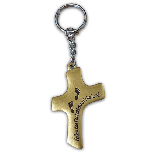 Keyring Cross Shape - Footprints