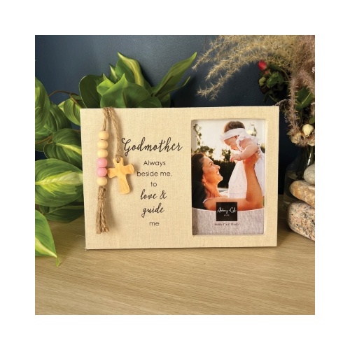 Godmother Message Frame w/Accents Pink