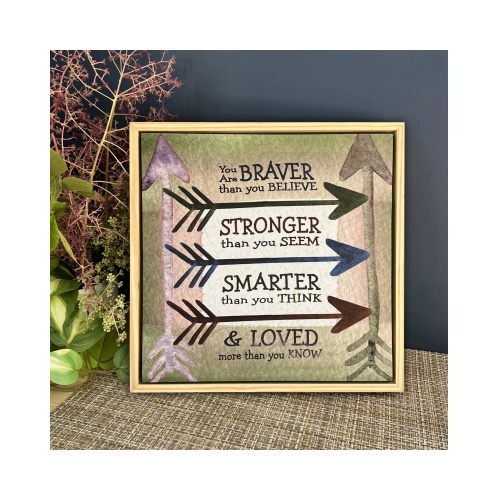 Brave Stronger Smarter Wall Plaque