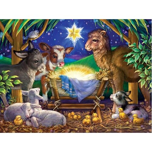 Christmas Jigsaw Puzzle a Child is Born, Animals (550 Pieces)