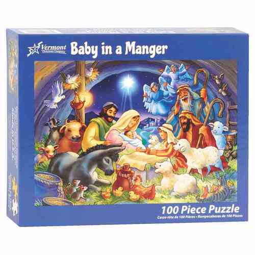 Christmas Jigsaw Puzzle Baby in a Manger (100 Pieces)