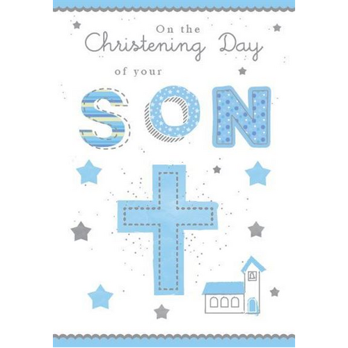Card - Christening Day Son