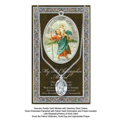 Biography Leaflet with Pendant - St Christopher