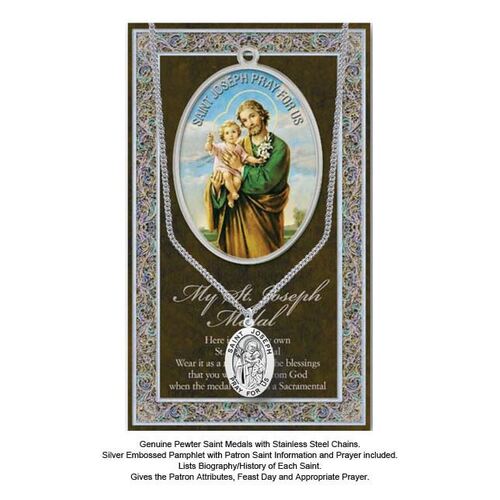Biography Leaflet with Pendant - St Joseph