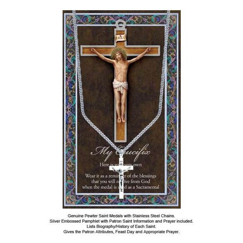 Biography Leaflet with Pendant - Crucifix