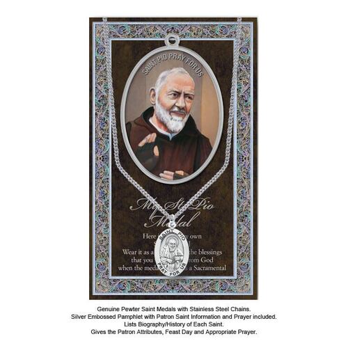 Biography Leaflet with Pendant - St Pio