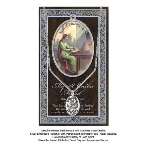 Biography Leaflet with Pendant - St Cecilia