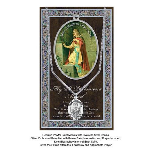 Biography Leaflet with Pendant - St Philomena