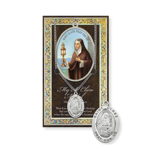 Biography Leaflet with Pendant - St Clare