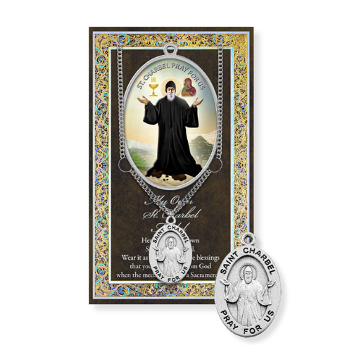Biography Leaflet with Pendant - St Charbel