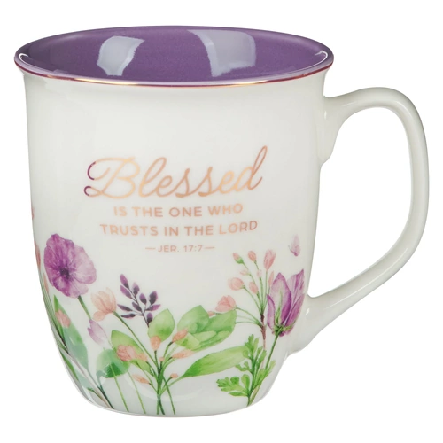 Ceramic Mug: Blesses is the One, Purple Meadow